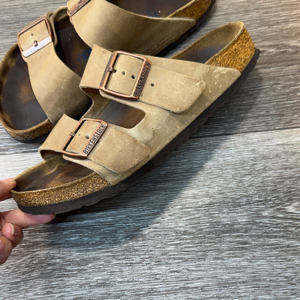 Birkenstock Tan Double Strap Sandals size 38 (j235) - Picture 2 of 8